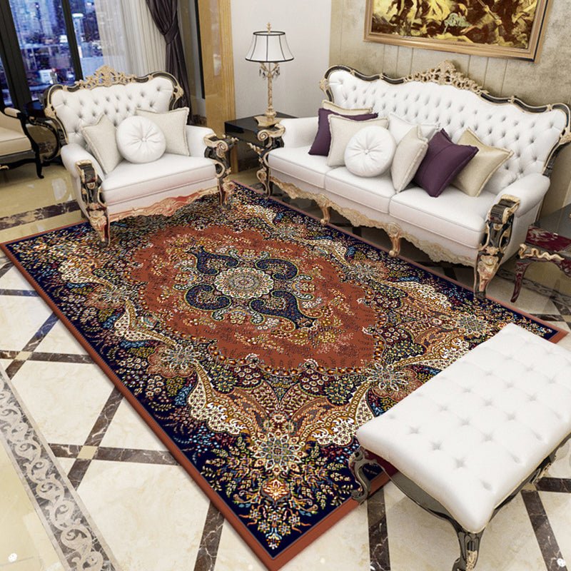 Marokkaans paisley patroon tapijt polyester binnen tapijt huisdiervriendelijk vloerkleed voor woonkamer