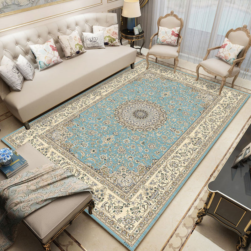 Moroccan Medallion Pattern Area Rug poliéster alfombra interior alfombra para mascotas para sala de estar