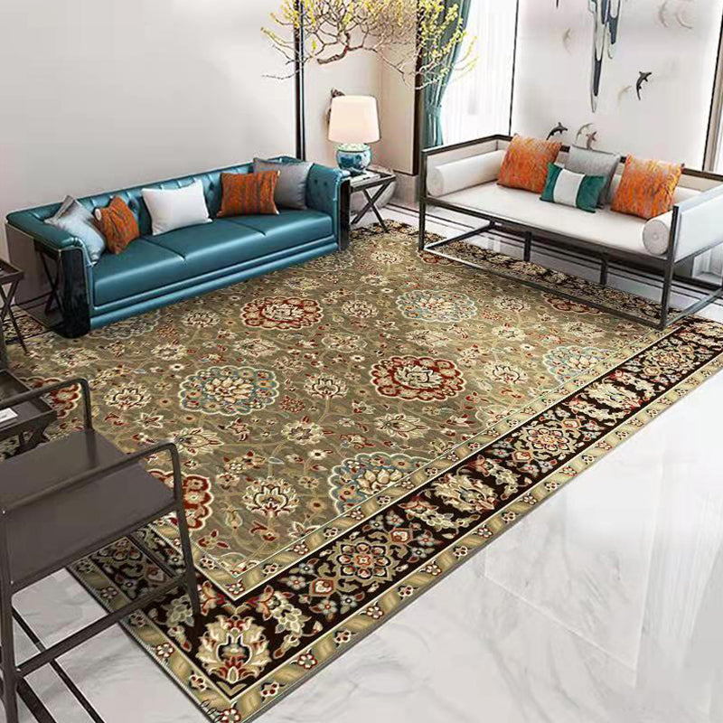 Tappeto area di area di medaglioni marocchini poliestere tappeto per animali domestici per soggiorno per soggiorno