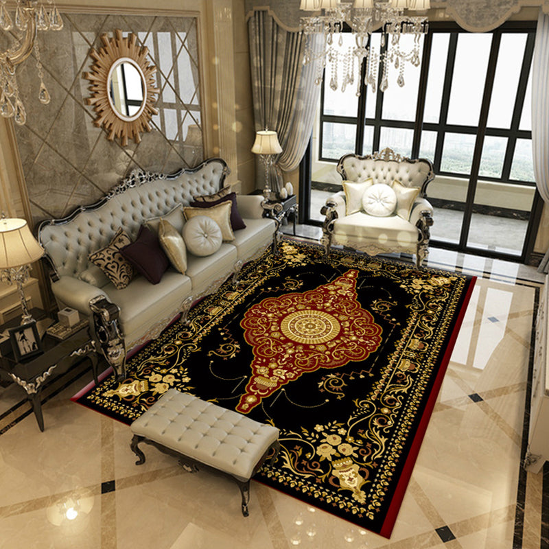 Marokkaans tribaal classicisme Tapijten Polyester binnen tapijt Non-slip ruggebied Tapijt voor woonkamer