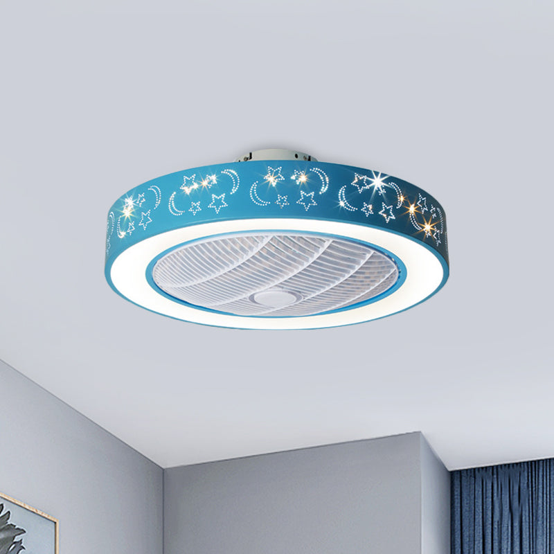 20,5 "W LED Drum Pendante Éclairage d'éventail