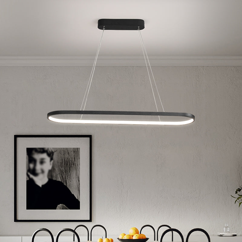 Modern Simple Hanging Lamp Ring Shape LED Pendant Light Fixture for Dining Room