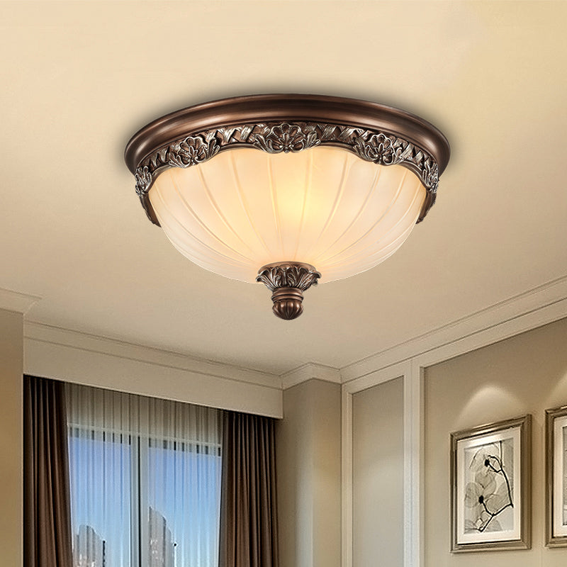 Modern Flush Mount Light with Glass Shade Ceiling Lamp for Bedroom Living Room