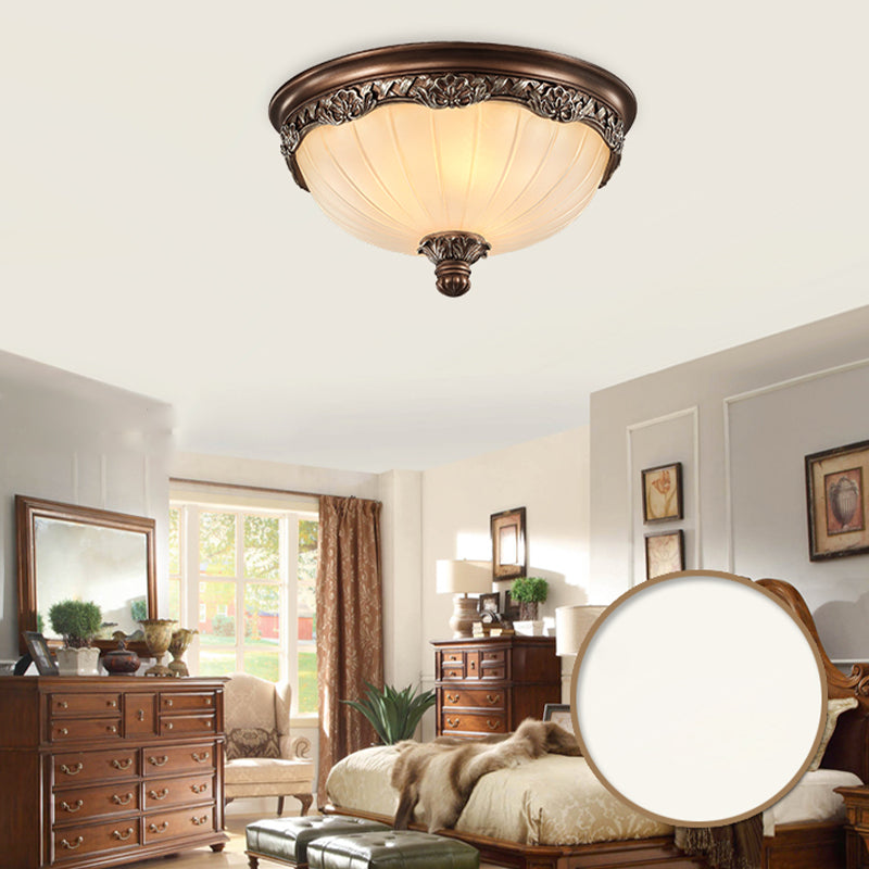 Modern Flush Mount Light with Glass Shade Ceiling Lamp for Bedroom Living Room