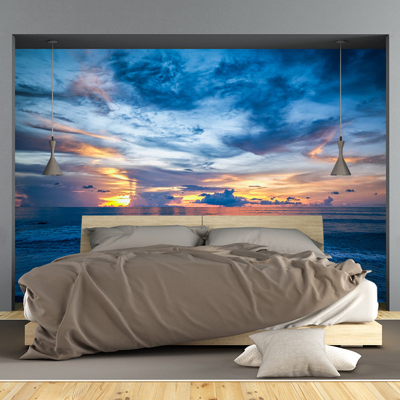 Modern Beach Environment Friendly Mural Wall Covering for Sleeping Room