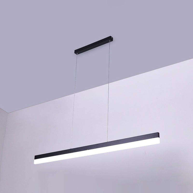 Modern Linear Island Lighting Idea Aluminum Pendant Lights with Acrylic Shade