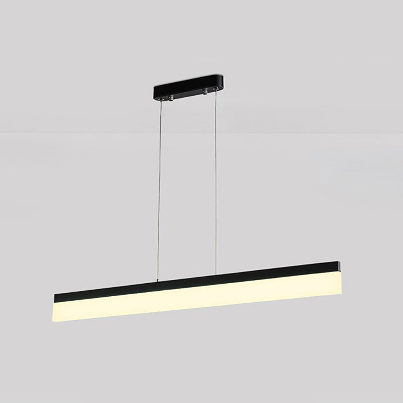 Modern Linear Island Lighting Idea Aluminum Pendant Lights with Acrylic Shade