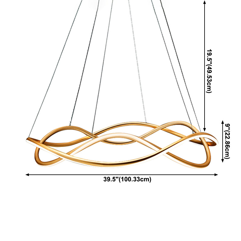 Les lustres de lustre agiétant des lustres en métal moderne en finition en or