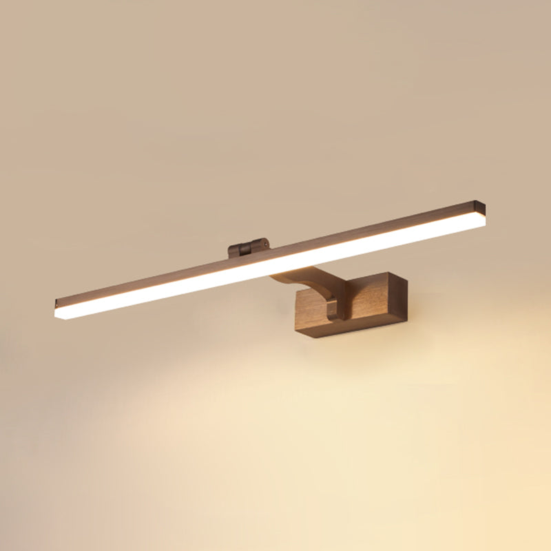 Eenvoud metaal recht spiegel licht modern aluminium 1 lichte wand sconce voor badkamer