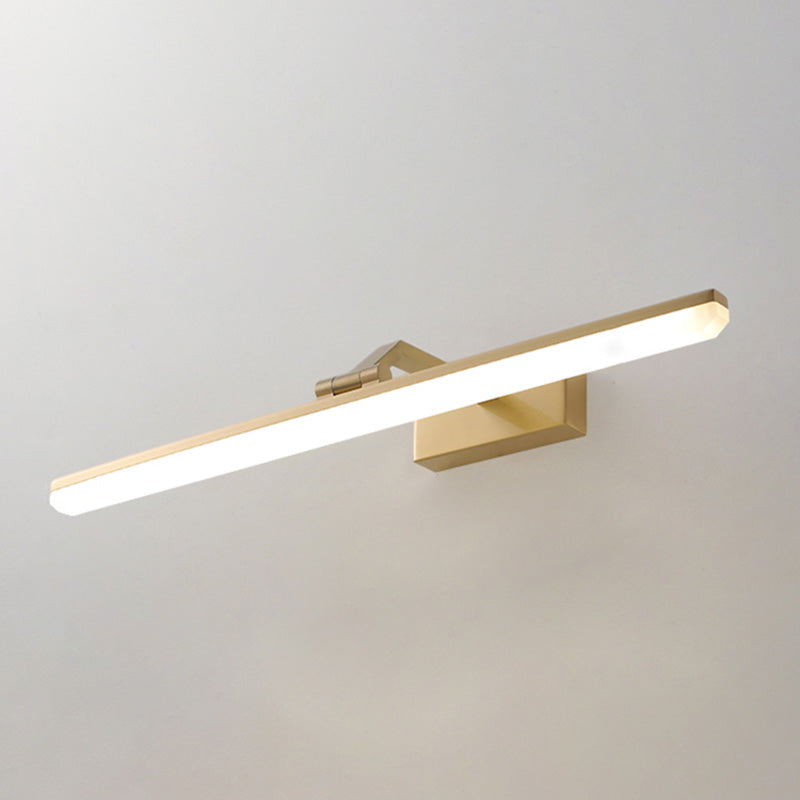 Messing rechte spiegel licht moderne stijl enkele licht wandlamp voor badkamer