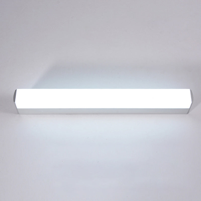 Luz de pared de tira de estilo moderno 1 luz de espejo LED de luz en plata para el inodoro