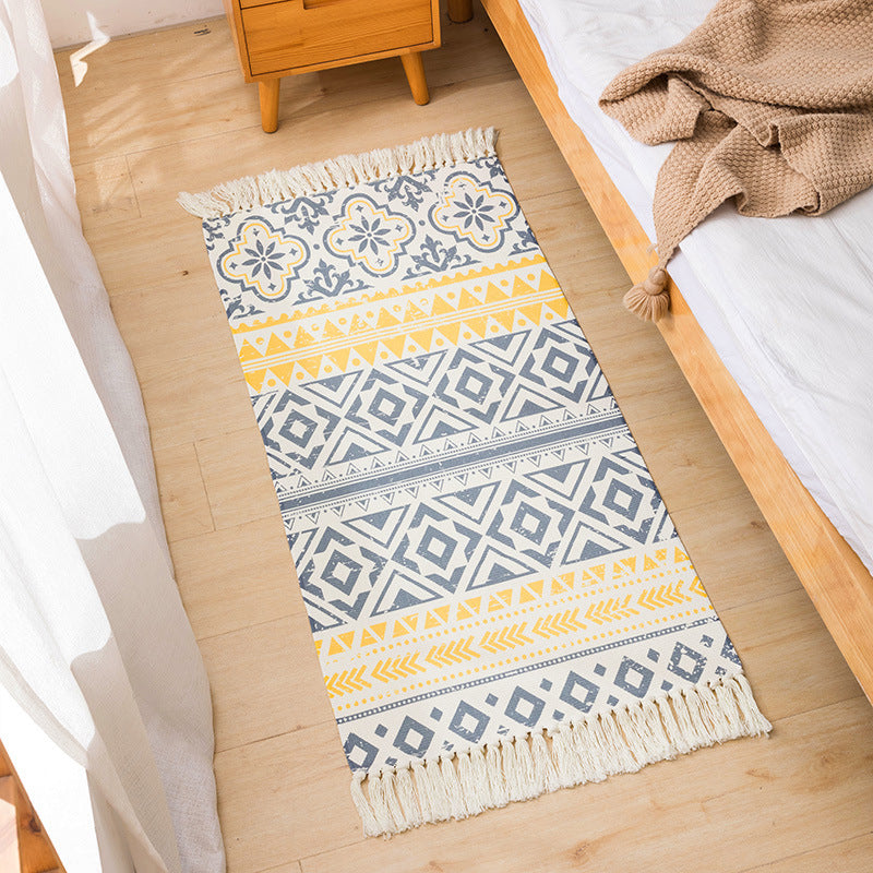 Bohemian ameicana motif tapis créatif de la zone de détail de la zone de détail du tapis coton mélange de coton pour chambre à coucher