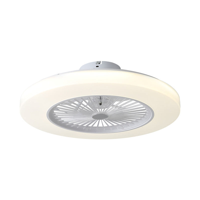 Circle moderne Semi Flush Mounted lampe LED acrylique Shade Proding Plafond Ventill