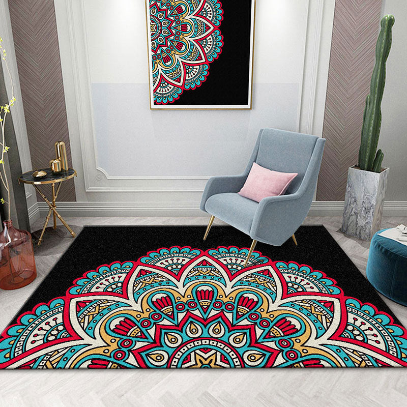 Tapis de zone marocaine noir