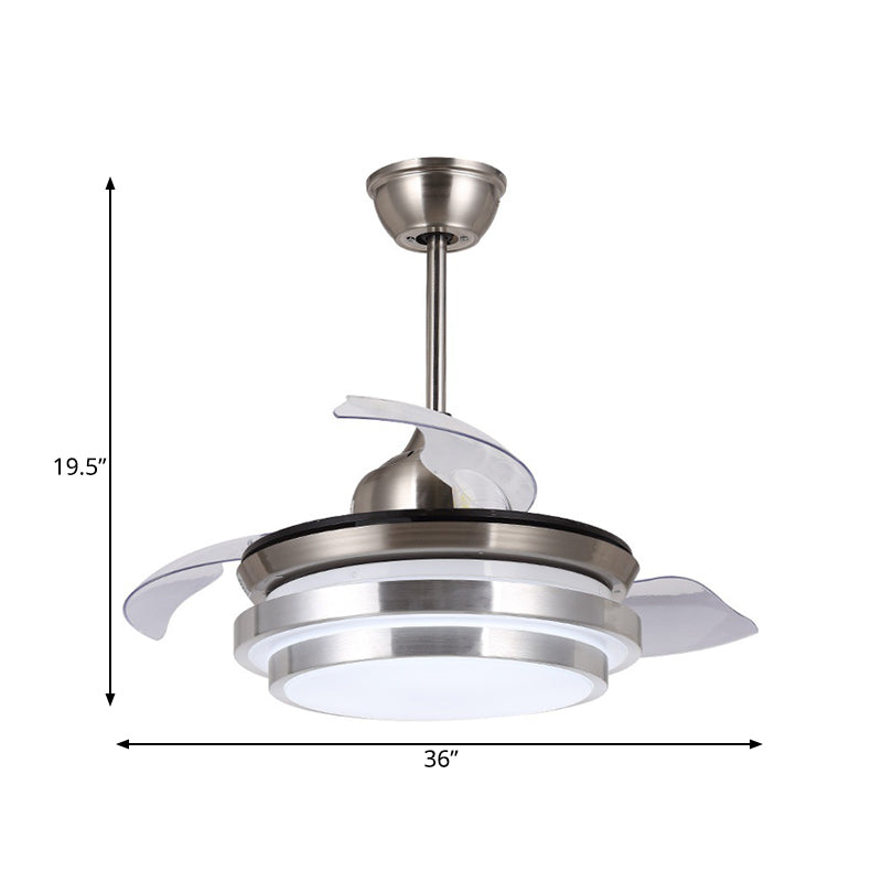 Cercle en cascade moderne Semi Flushmount 36 "LED LED METALLIQUE PLADANT METALLING LAVIR LEU