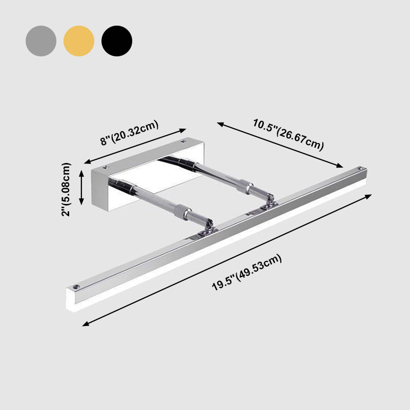 Modern Minimalist Style Linear Vanity Sconce Lights Metal Vanity Lighting for Bathroom