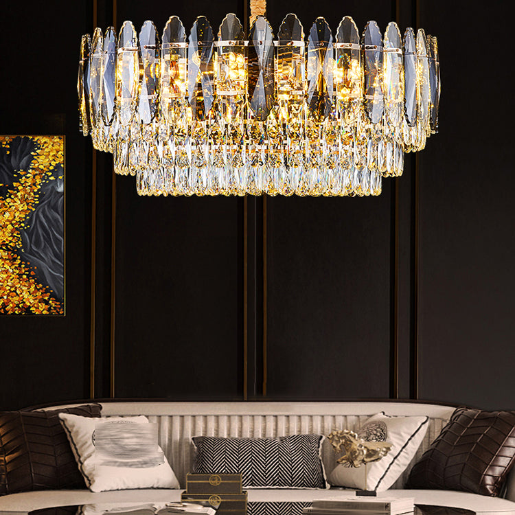 Lustres de lustre orbiculaire lustres en cristal modernes pour le salon