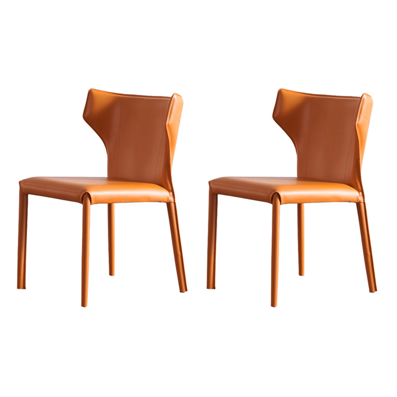 Sedia da pranzo a sella a sella contemporanea sedia a Wingback (set di 2)