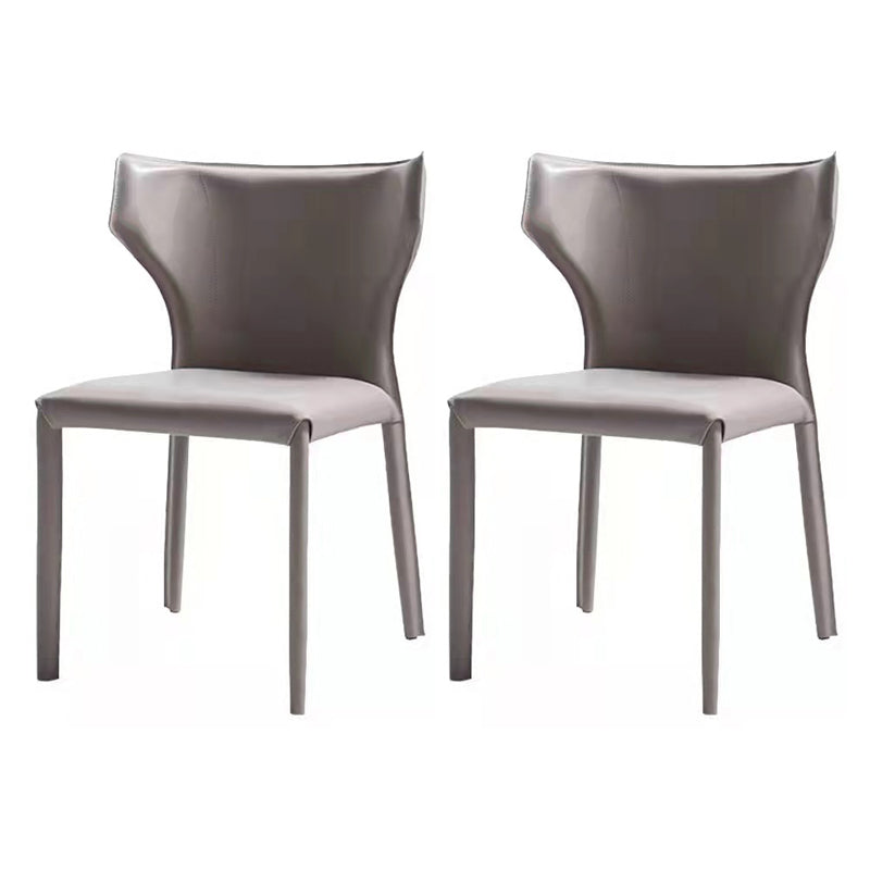 Sedia da pranzo a sella a sella contemporanea sedia a Wingback (set di 2)