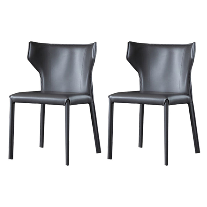 Sedia da pranzo a sella a sella contemporanea sedia a Wingback (set di 2)