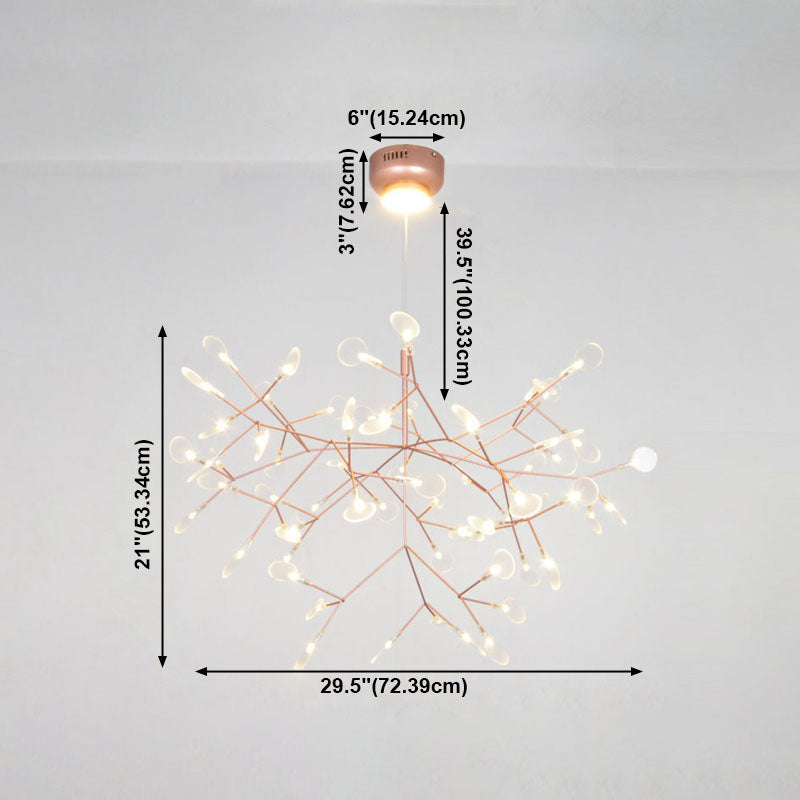 Lampade del lampadario Glowworm Lights moderni a sospensione a sospensione con ombra acrilica