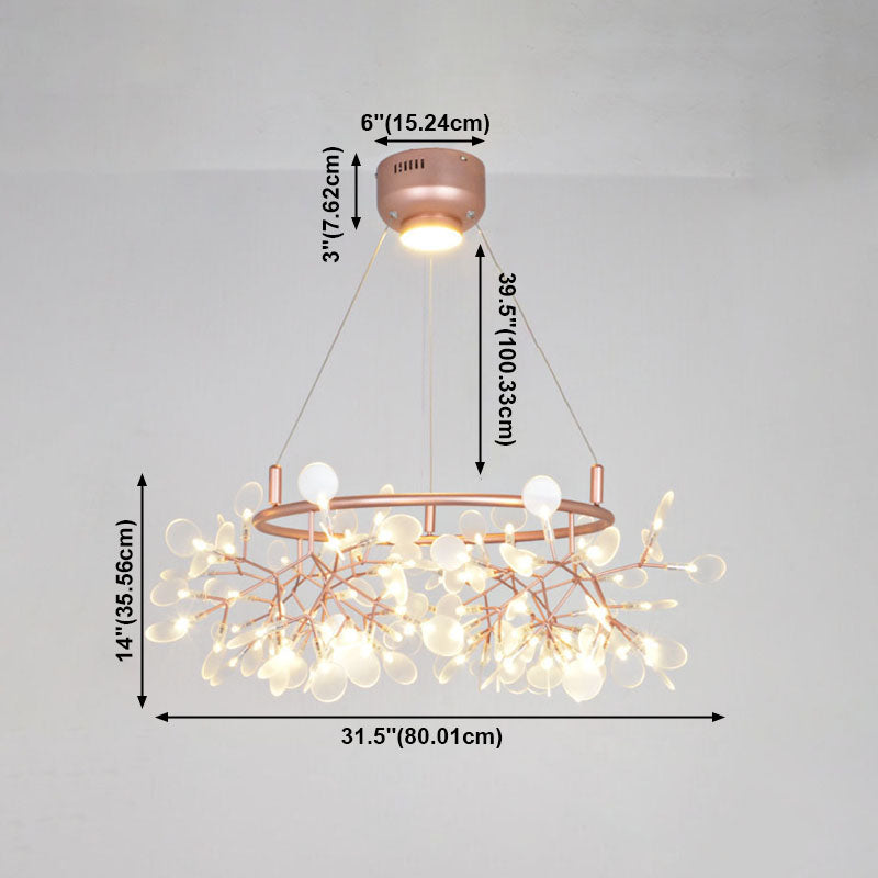 Lampade del lampadario Glowworm Lights moderni a sospensione a sospensione con ombra acrilica