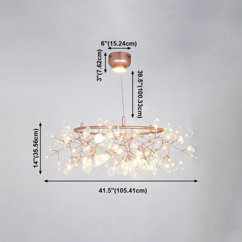 Lampade del lampadario Glowworm Lights moderni a sospensione a sospensione con ombra acrilica