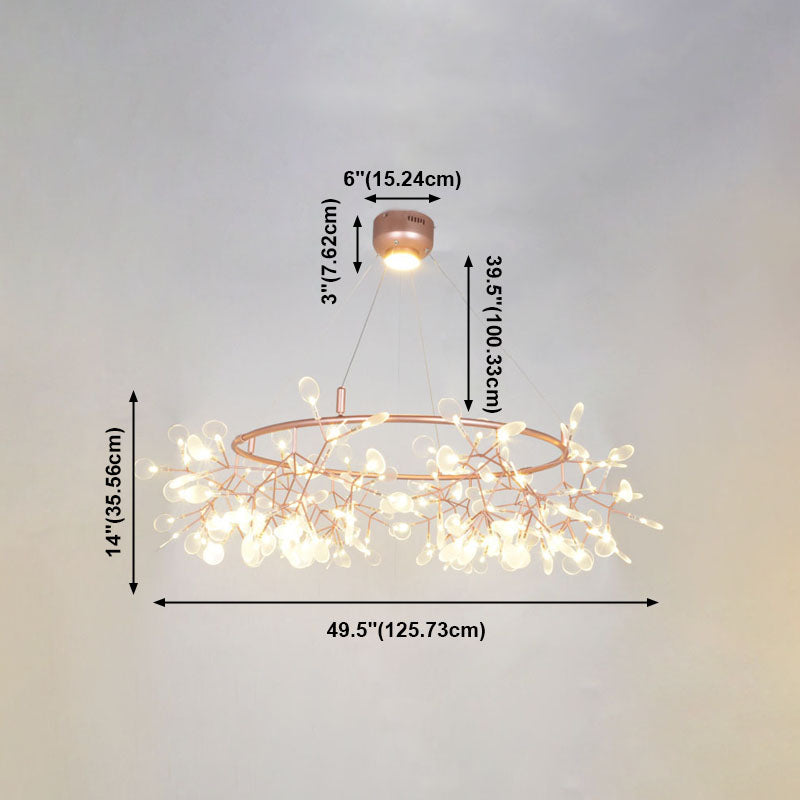 Lampade del lampadario Glowworm Lights moderni a sospensione a sospensione con ombra acrilica