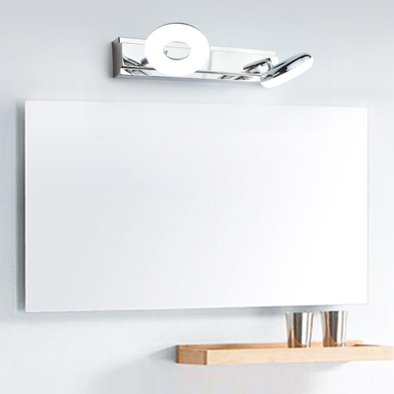 Modern Simple Mirror Lamp Farmant roestvrij staal verstelbare make -up spiegellicht voor badkamer