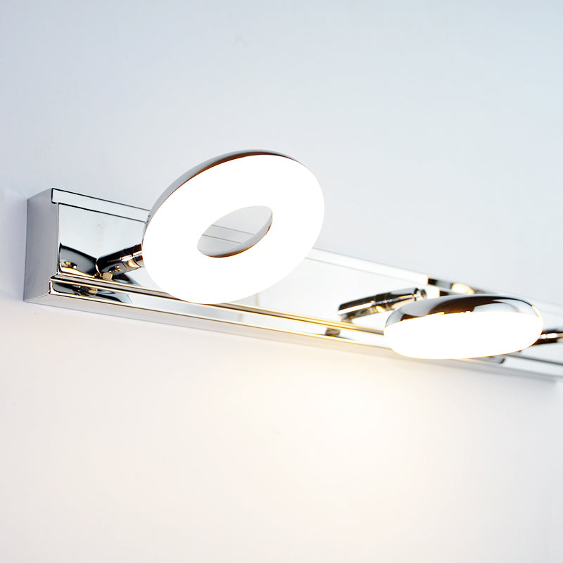 Modern Simple Mirror Lamp Farmant roestvrij staal verstelbare make -up spiegellicht voor badkamer