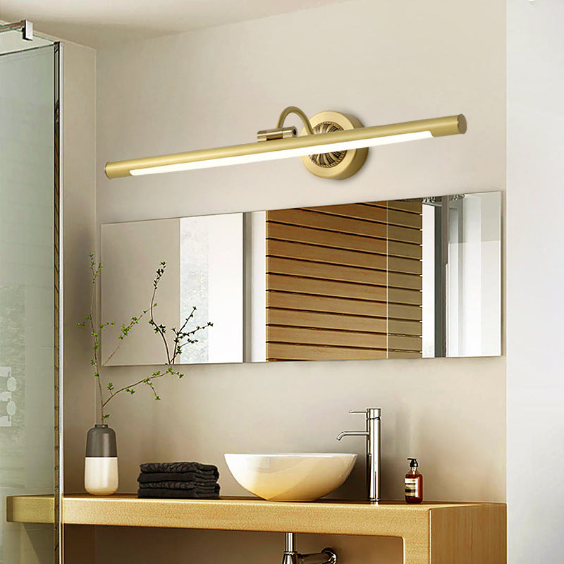 Linear Shade 1-Light Wall Sconce Post-Modern Simple Style Mirror Wall Lighting