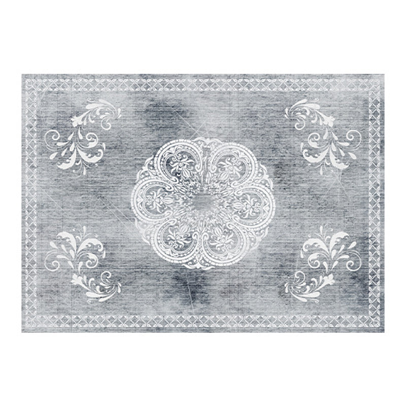 Tapis graphique traditionnel brun Tapis graphique en polyester