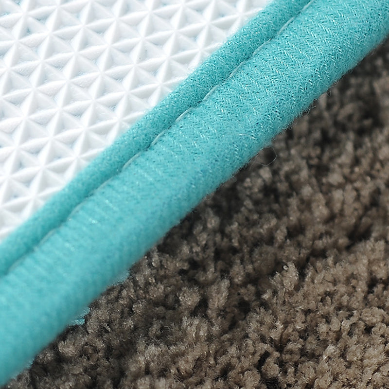 Tapis de salon bleu Couleur de couleur solide Polyester Area Tapis Anti-Slip Tapis de soins faciles à glisser pour chambre à coucher