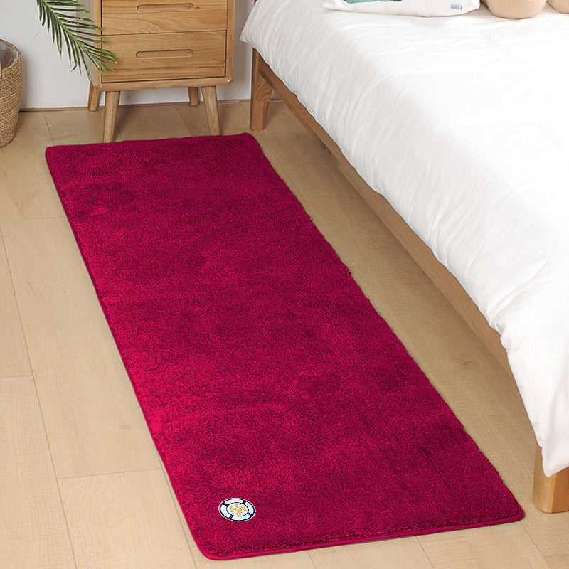 Área de sala azul alfombra alfombra de poliéster de color sólido alfombra antideslizante alfombra de cuidado fácil para dormitorio