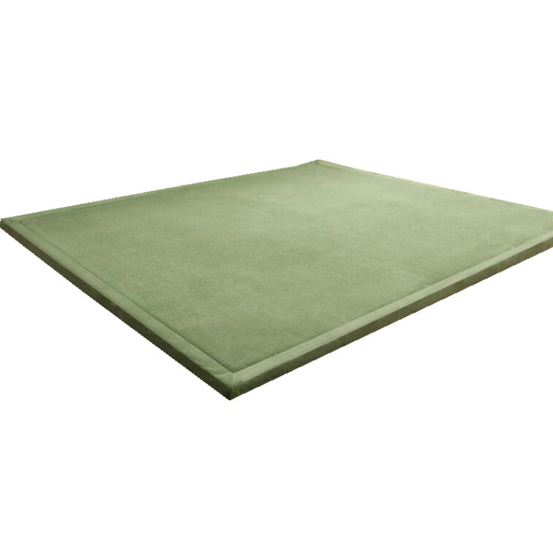 Tapis de salon en fantaisie Couleur solide Polyester Area Tapis Risqueur résistant aux taches