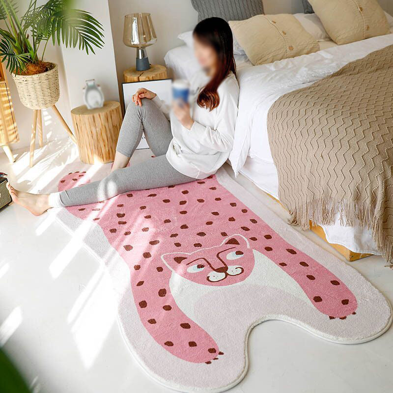 Alfombra de poliéster de alfombra de color rosa alfombra poliéster alfombra sin deslizamiento para sala de estar para sala de estar