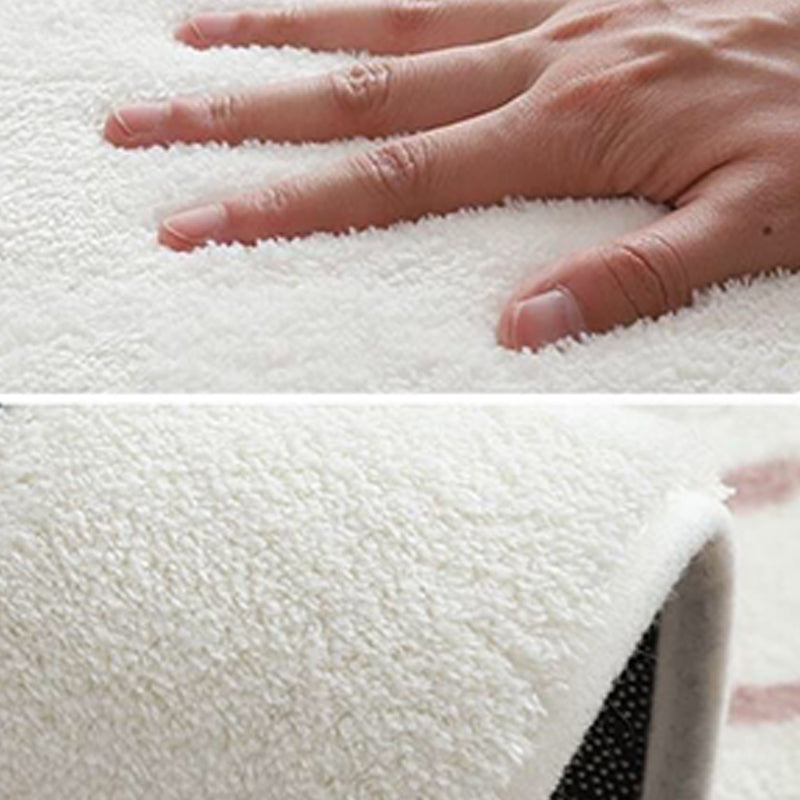 Pink Casual Teppich Polyester Leopard Teppich Nicht-Rutsch-Backing Teppich für Wohnzimmer