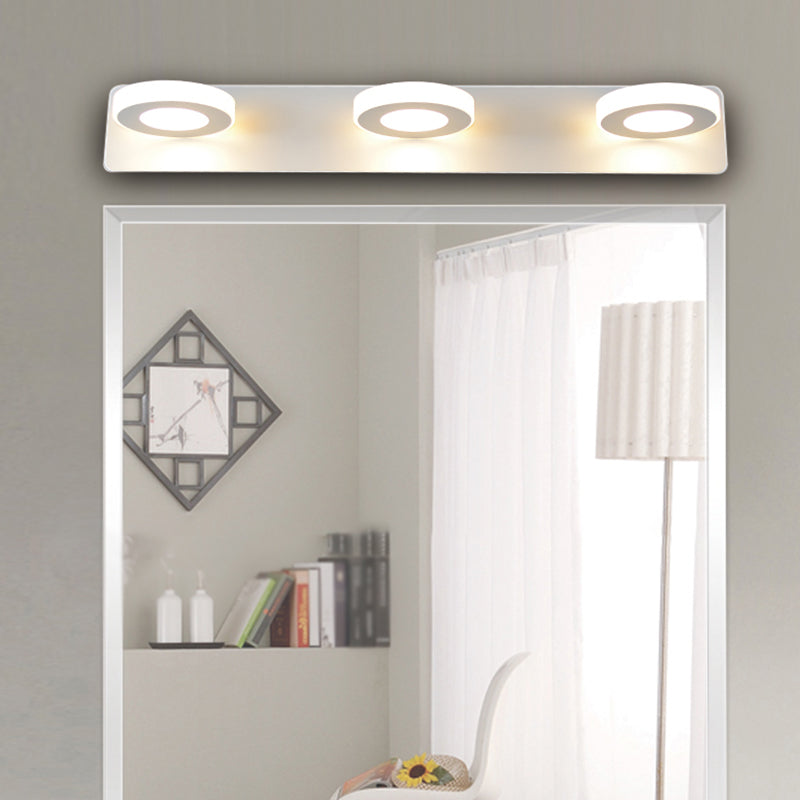 Luz de espejo múltiple estilo moderno de tocador de estilo simple para el baño