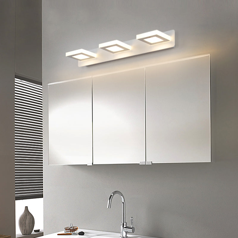 Luz de espejo múltiple estilo moderno de tocador de estilo simple para el baño