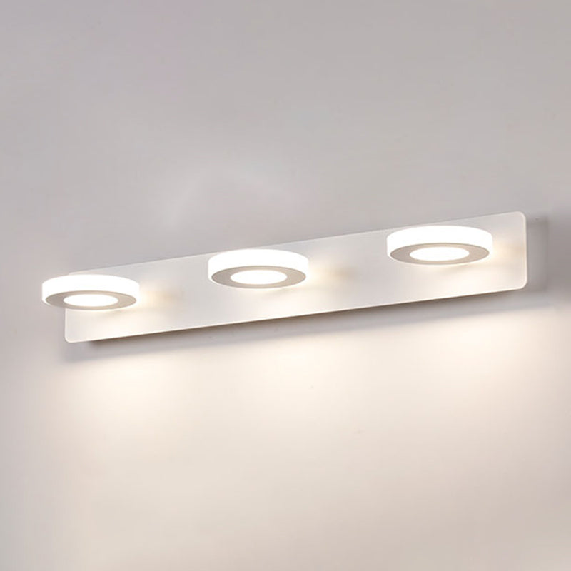 Luz de espejo múltiple estilo moderno de tocador de estilo simple para el baño