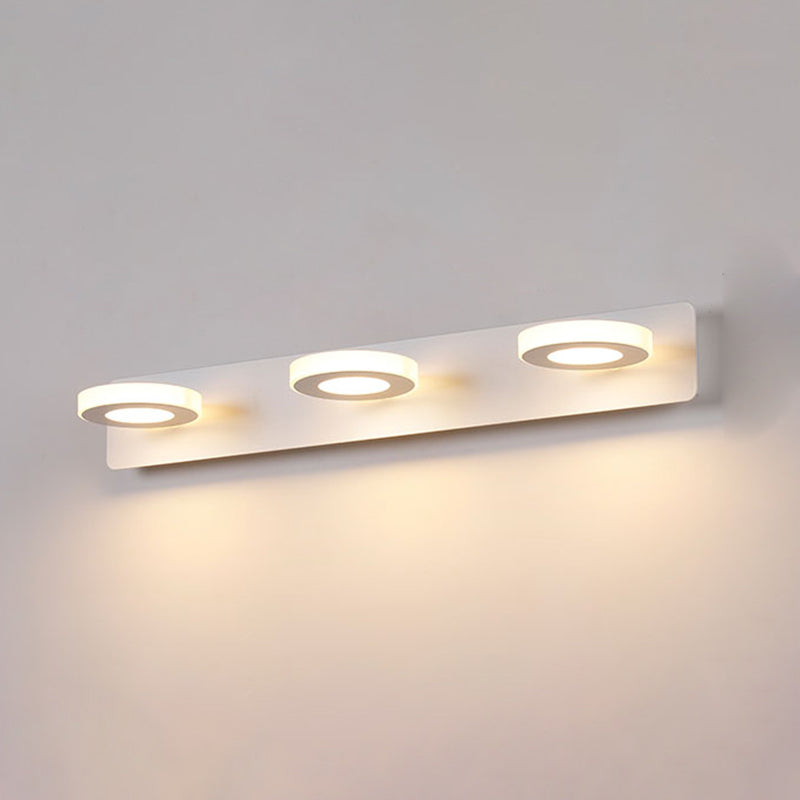 Luz de espejo múltiple estilo moderno de tocador de estilo simple para el baño