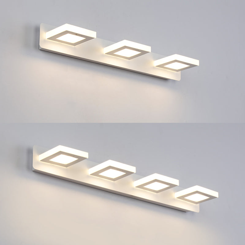 Luz de espejo múltiple estilo moderno de tocador de estilo simple para el baño