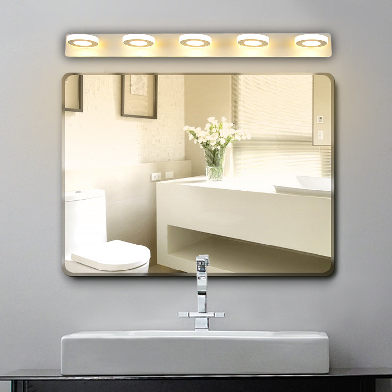 Luz de espejo múltiple estilo moderno de tocador de estilo simple para el baño