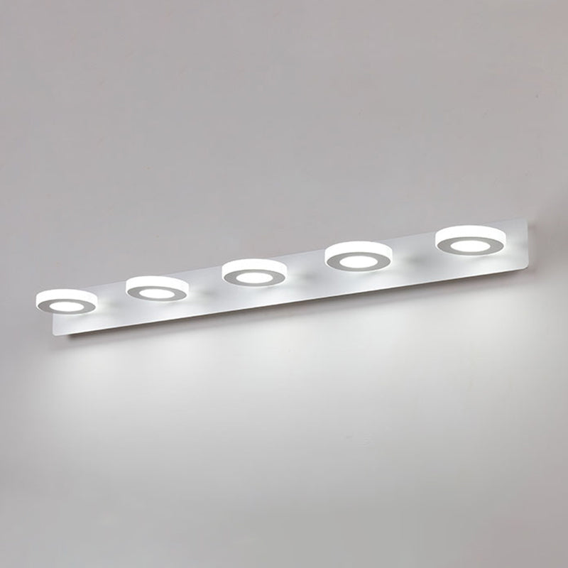 Luz de espejo múltiple estilo moderno de tocador de estilo simple para el baño