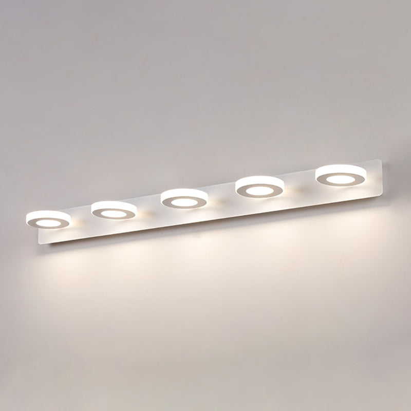 Luz de espejo múltiple estilo moderno de tocador de estilo simple para el baño