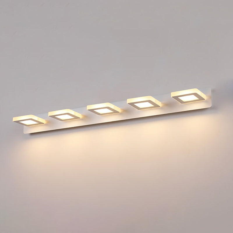 Luz de espejo múltiple estilo moderno de tocador de estilo simple para el baño