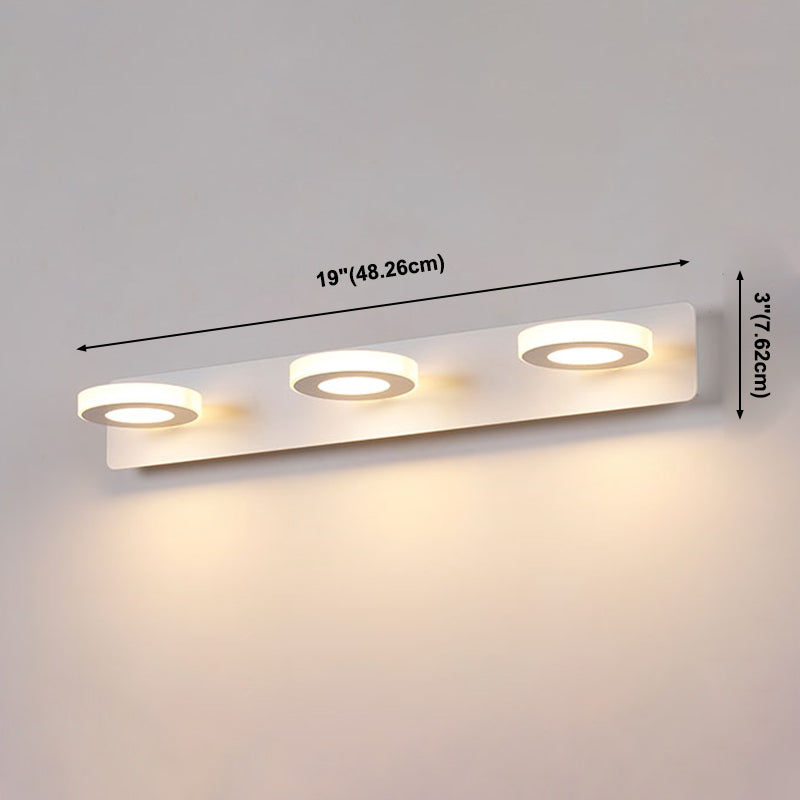 Luz de espejo múltiple estilo moderno de tocador de estilo simple para el baño