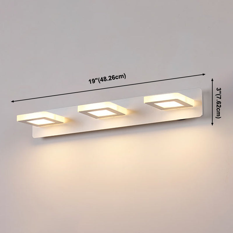 Luz de espejo múltiple estilo moderno de tocador de estilo simple para el baño