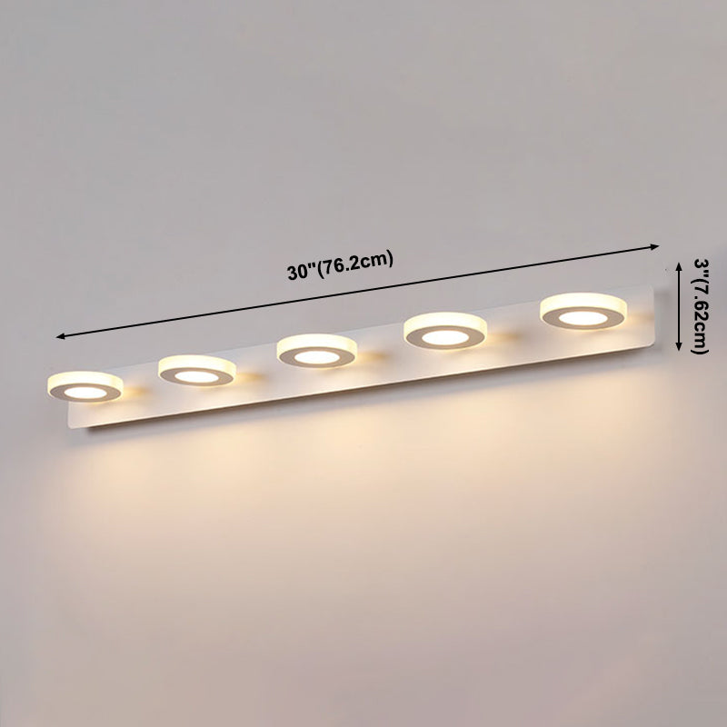 Luz de espejo múltiple estilo moderno de tocador de estilo simple para el baño