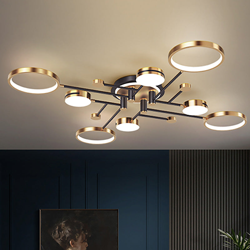 Modern Flush Mount Ceiling Light Simple Ceiling Light with Acrylic Shade